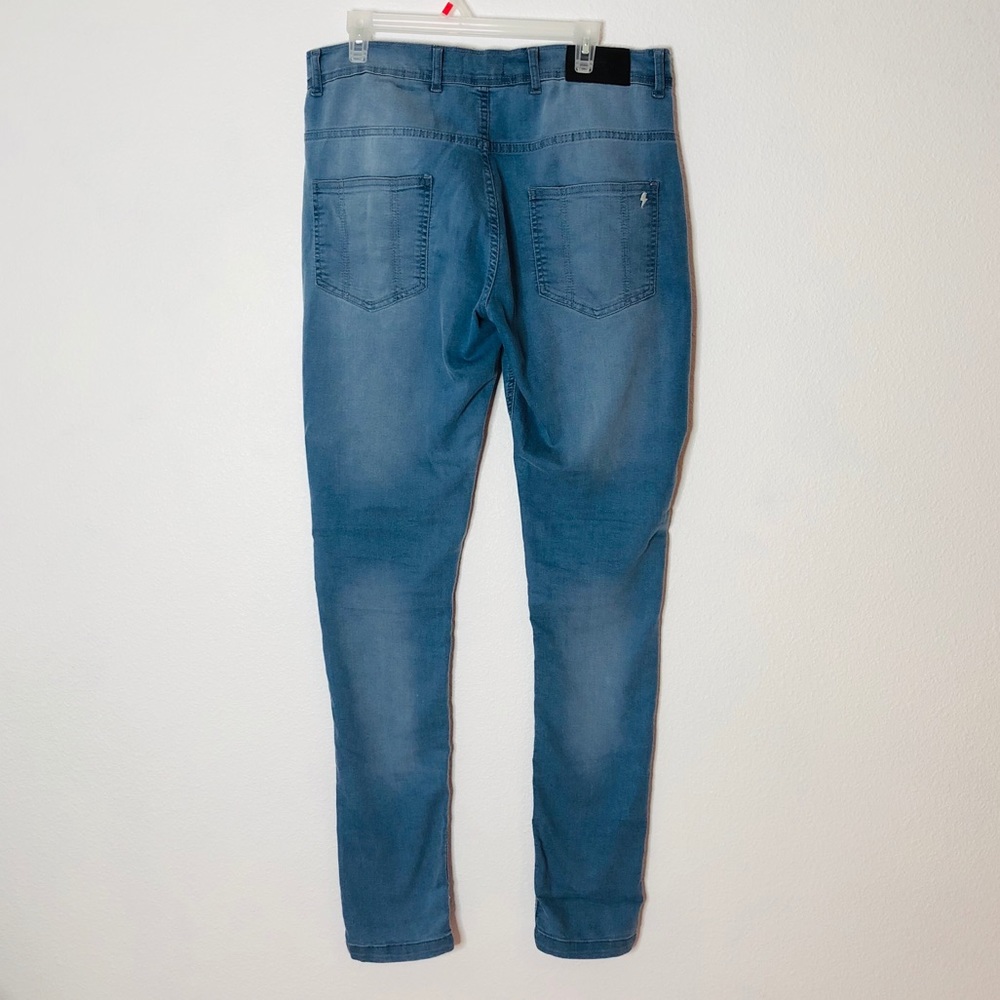 Alive Denim Destroyed Biker Jeans - Picture 2 of 6